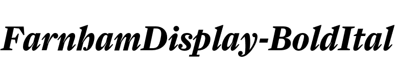 FarnhamDisplay-BoldItal font preview