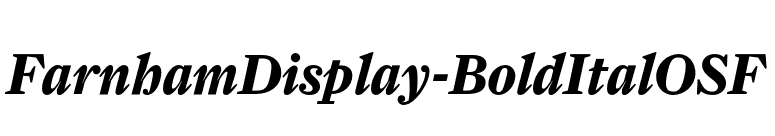 FarnhamDisplay-BoldItalOSF font preview