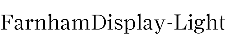 FarnhamDisplay-Light font preview