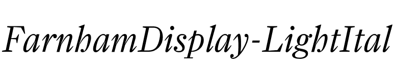 FarnhamDisplay-LightItal font preview