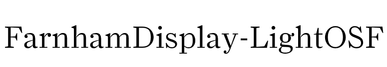 FarnhamDisplay-LightOSF font preview