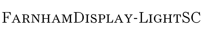 FarnhamDisplay-LightSC font preview