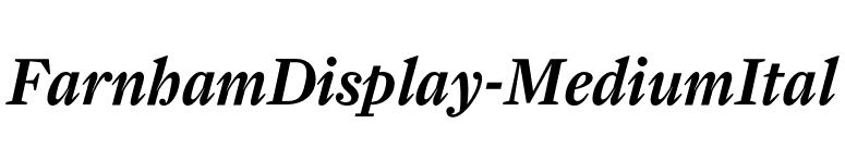 FarnhamDisplay-MediumItal font preview