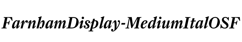 FarnhamDisplay-MediumItalOSF font preview