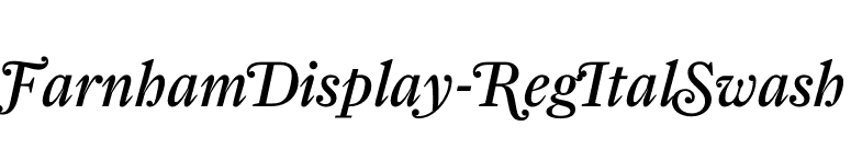 FarnhamDisplay-RegItalSwash font preview