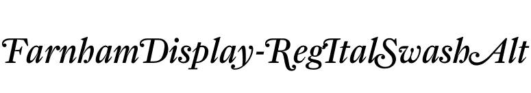 FarnhamDisplay-RegItalSwashAlt font preview