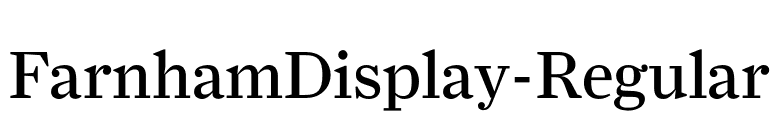 FarnhamDisplay-Regular font preview