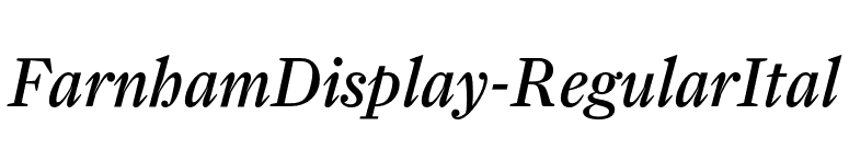 FarnhamDisplay-RegularItal font preview