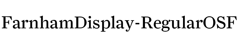 FarnhamDisplay-RegularOSF font preview
