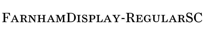 FarnhamDisplay-RegularSC font preview