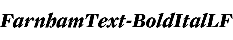 FarnhamText-BoldItalLF font preview