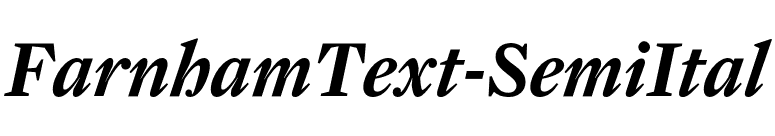 FarnhamText-SemiItal font preview