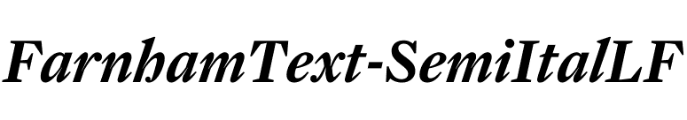 FarnhamText-SemiItalLF font preview