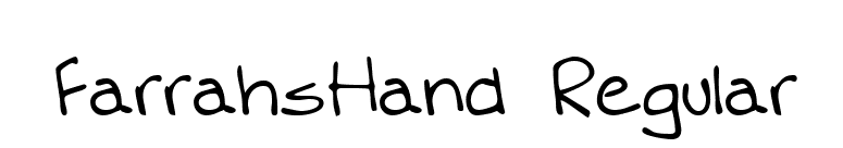FarrahsHand Regular font preview