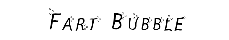 Fart Bubble font preview