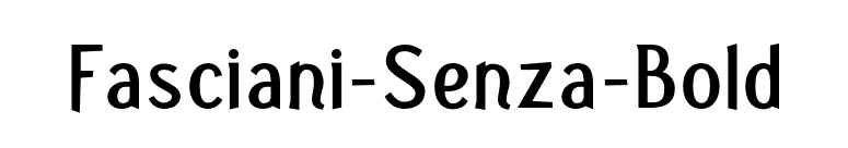 Fasciani-Senza-Bold font preview
