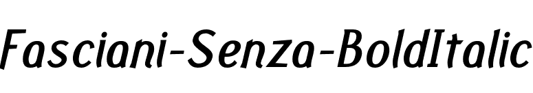Fasciani-Senza-BoldItalic font preview