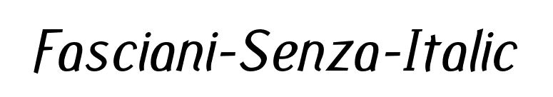 Fasciani-Senza-Italic font preview