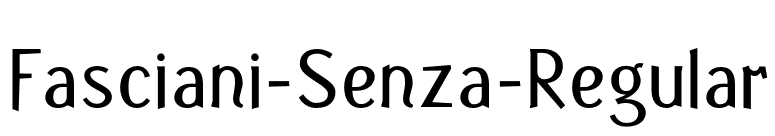 Fasciani-Senza-Regular font preview