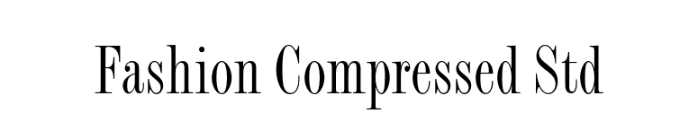 Fashion Compressed Std font preview
