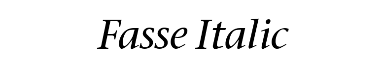 Fasse Italic font preview