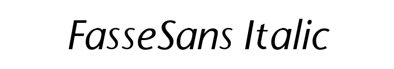 FasseSans Italic font preview