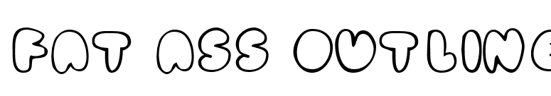 fat ass outline font preview