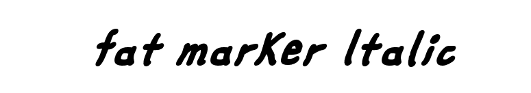fat marker Italic font preview