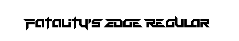 Fatality's Edge Regular font preview