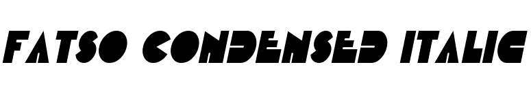 Fatso Condensed Italic font preview