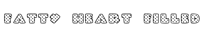 Fatty Heart Filled font preview