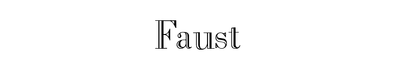 Faust font preview