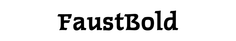 FaustBold font preview