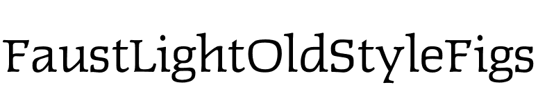 FaustLightOldStyleFigs font preview