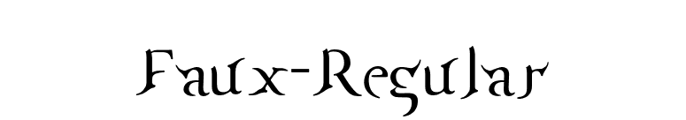 Faux-Regular font preview