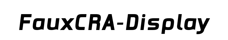 FauxCRA-Display font preview