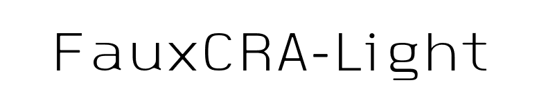 FauxCRA-Light font preview