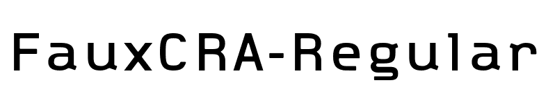 FauxCRA-Regular font preview