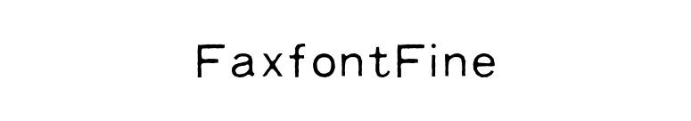FaxfontFine font preview