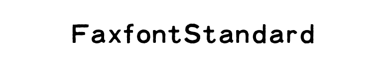 FaxfontStandard font preview