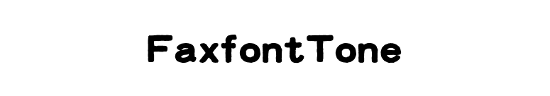 FaxfontTone font preview