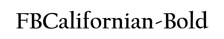 FBCalifornian-Bold font preview