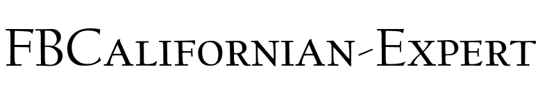 FBCalifornian-Expert font preview
