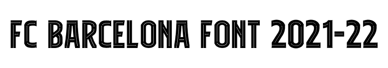 FC Barcelona font 2021-22 font preview