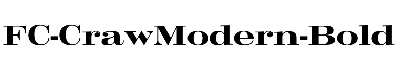 FC-CrawModern-Bold font preview