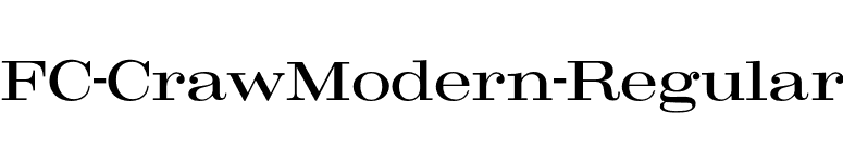 FC-CrawModern-Regular font preview