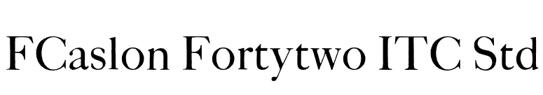 FCaslon Fortytwo ITC Std font preview