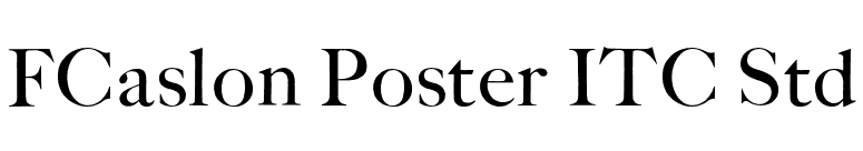 FCaslon Poster ITC Std font preview