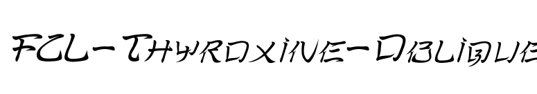 FCL-Thyroxine-Oblique font preview