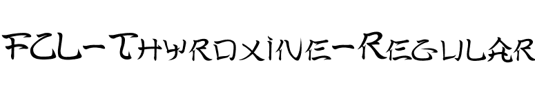 FCL-Thyroxine-Regular font preview